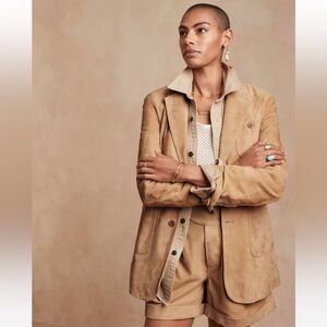 Heritage Banana Republic suede blazer